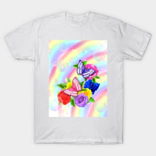 Butterflies and Flowers T-Shirt